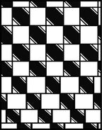 Monochromatic Checkerboard Striped Squares Rug