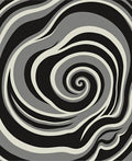 Monochromatic Swirl Abstract Rug