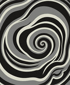 Monochromatic Swirl Abstract Rug