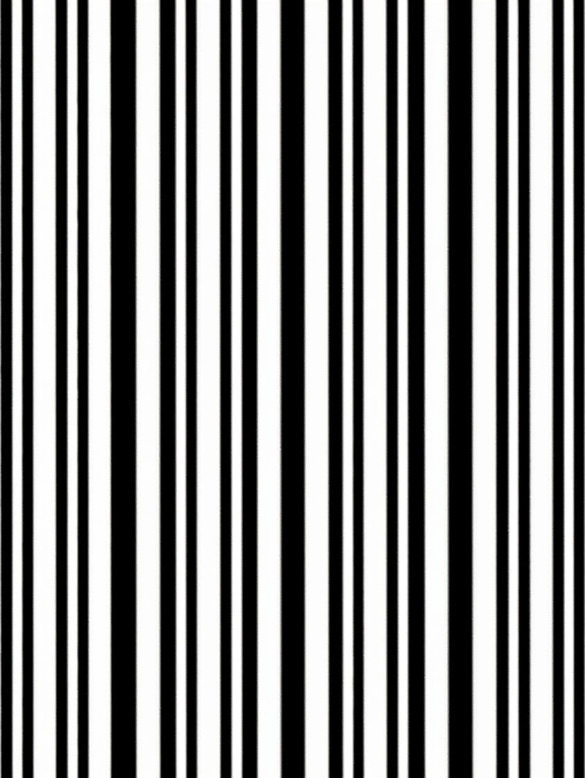 Classic Black White Vertical Stripe Rug
