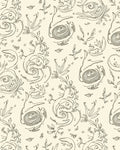 Cream Garden Swirl Botanical Sketch Rug