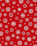 Elegant White Snowflakes Red Background Rug