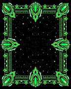 Emerald Eye Border Night Sky Rug