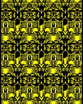 Bold Yellow Abstract Tribal Symmetry Rug