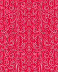 Crimson Floral Symmetry Rug