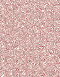 Crimson Abstract Swirl Collage Rug