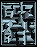 Sky Blue Maze Geometric Layout Rug