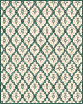 Retro Teal Lattice Starburst Rug