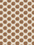 Sepia Brown Daisy Floral Repeat Rug