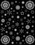 Whimsical White Snowflake Assortment Rug