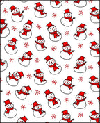 Whimsical Snowman Red Scarf Charm Rug