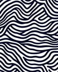 Midnight Navy Abstract Wave Rug