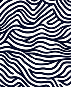 Midnight Navy Abstract Wave Rug