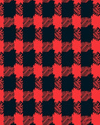 Bold Red Plaid Checkered Texture Rug