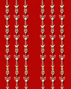 Crimson Red Ornate Vertical Medallion Rug