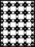 Bold Black Interlocking Diamond Geometric Rug