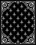 Classic White Acanthus Scroll Black Rug