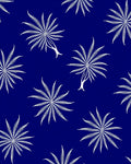 White Palm Tree Silhouette Navy Blue Rug