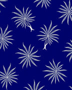 White Palm Tree Silhouette Navy Blue Rug