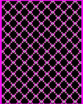 Pink Black Geometric Interlocking Shapes Rug