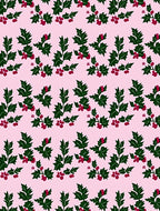 Festive Holly Berry Garland Rug