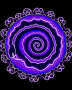Radiant Purple Swirl Mandala Rug