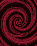 Crimson Swirl Vortex Rug