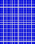 Bold Navy Blue Geometric Grid Rug