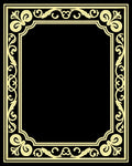 Elegant Cream Scrollwork Frame Rug