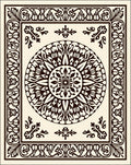 Intricate Cream Mandala Border Rug