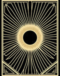 Golden Sunburst Art Deco Geometric Rug