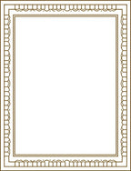 Brown Ornate Arch Border Rug