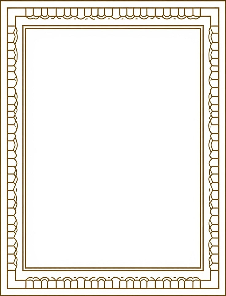 Brown Ornate Arch Border Rug