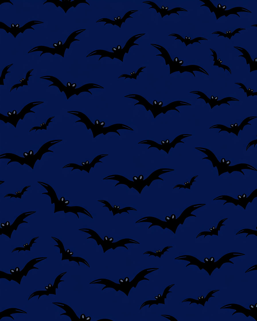 Spooky Black Bats Night Sky Rug