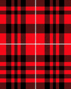 Bold Red Black Plaid Tartan Rug