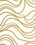 Golden Waves Abstract Contemporary Rug