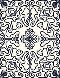 Navy Classic Floral Symmetry Rug