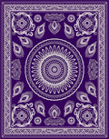 Regal Violet Medallion Mandala Rug