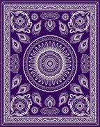 Regal Violet Medallion Mandala Rug