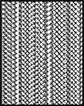 Black White Contemporary Interlocking Diamonds Rug