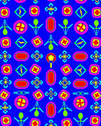 Vibrant Geometric Figures Bright Colors Rug