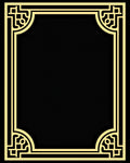 Gold and Black Art Deco Border Rug