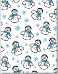 Cute Snowman Winter Scarf Snowflake Rug