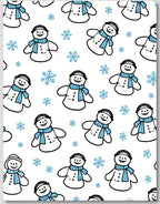 Cute Snowman Winter Scarf Snowflake Rug