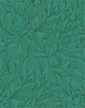 Teal Tropical Leaf Vine Art Rug