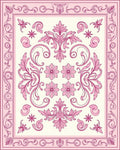 Pink Floral Acanthus Scroll Court Rug