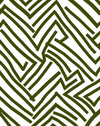 Olive Green Abstract Chevron Lines Rug