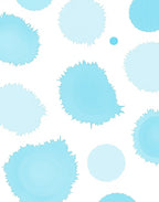 Soft Blue Organic Circles Rug