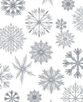 Silver Snowflake Winter Wonderland Rug