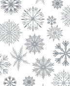Silver Snowflake Winter Wonderland Rug